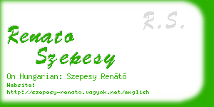 renato szepesy business card